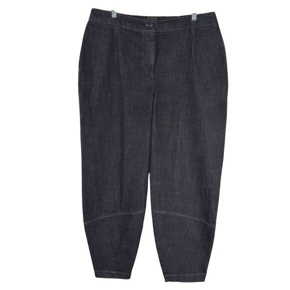 Oska Barrel Leg Jeans Womens Size 4 Black Cotton Polyester PT-2475